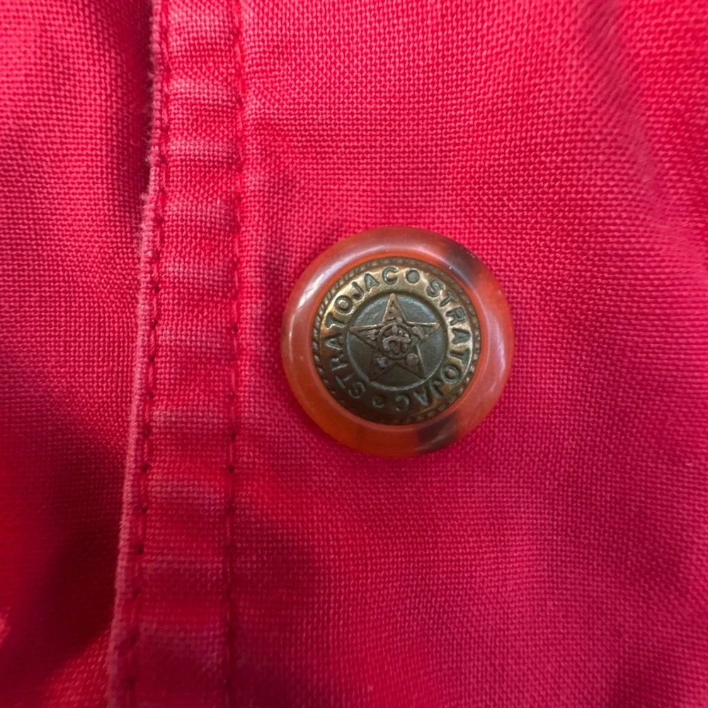 Vintage 90s Stratojac Colorblock Jacket Mens Large Red White Retro‎